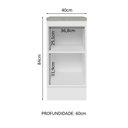 Ver imagem 4 de Balcão 40 cm 1 Porta Branco/Branco Veludo Lux Madesa