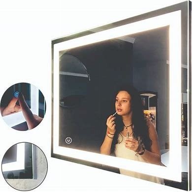 Espelho Led iluminado jateado 70x90 com touch - 2