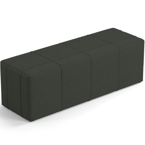Puff Decorativo Living Sala de Estar 195 Cm Roma W01 Linho Verde Musgo - lyam