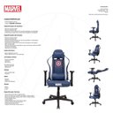 Ver imagem 4 de Cadeira Gamer Encosto Articulável Marvel Captain America Futura Import