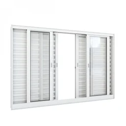 Janela de Alumínio Veneziana 100x120cm 6 Folhas Lucasa Alumínios - 1 Janela de Alumínio Veneziana 100x120cm 6 Folhas Lucasa Alumínios - 1