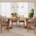 Ver imagem 1 de Conjunto Sala de Jantar Caju 180cm sem Vidro com 6 Cadeiras Juparanã