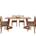 Ver imagem 2 de Conjunto Sala de Jantar Caju 180cm sem Vidro com 6 Cadeiras Juparanã