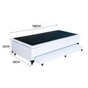 Ver imagem 3 de Cama Box Baú Auxiliar Solteiro Sintético Espuma 8cm 88x188x45 Branco