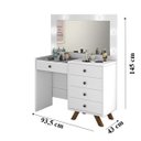 Ver imagem 3 de Penteadeira Camarim Lolla com Espelho e 5 Gavetas Rosê