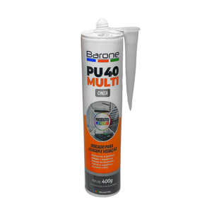 Silicone Pu40 Cinza Adesivo Cola Vedação Barone 400g Multiuso
