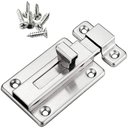 Ver imagem 1 de Fechadura Trava Fecho Deslizante Aço Inox com Parafuso 8,5cm Tramela Facil Negocio Importadora Fecho