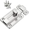 Fechadura Trava Fecho Deslizante Aço Inox com Parafuso 8,5cm Tramela Facil Negocio Importadora Fecho - 1