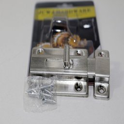 Fechadura Trava Fecho Deslizante Aço Inox com Parafuso 8,5cm Tramela Facil Negocio Importadora Fecho - 8