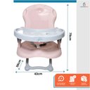 Ver imagem 3 de Cadeirinha Assento de Refeição Infantil Vicenza Rosa