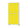 Armário Roupeiro De Aço Para Vestiário 6 Portas Locker Amarelo - 1