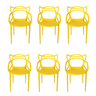 Cadeira Allegra Amarela - Kit com 6 - 1