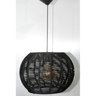 Pendente Luminária Lustre Teto Bola Grande Corda 41x28 com Fio:preto - 1