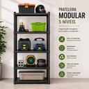 Ver imagem 2 de Estante Plastica 5 Prateleiras Grande Reforcada Organizadora Garagem Lavanderia Deposito Escritorio