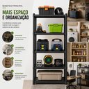 Ver imagem 3 de Estante Plastica 5 Prateleiras Grande Reforcada Organizadora Garagem Lavanderia Deposito Escritorio