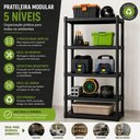 Ver imagem 7 de Estante Plastica 5 Prateleiras Grande Reforcada Organizadora Garagem Lavanderia Deposito Escritorio