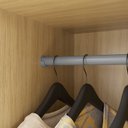 Ver imagem 6 de Guarda Roupa Solteiro 2 Portas Stella I01 Carvalho Grafite Clique Chique