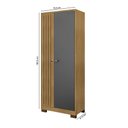 Ver mais imagens de Guarda Roupa Solteiro 2 Portas Stella I01 Carvalho Grafite Clique Chique