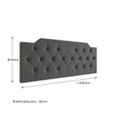 Ver imagem 5 de Cabeceira Painel Casal Capela Estofada Capitonê Dobrável 140cm Fixação na Parede:Cinza