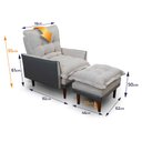 Ver imagem 4 de Poltrona Reclinável com Puff Catena - King House