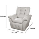 Ver imagem 4 de Poltrona Papai Master Luxo Branco Reclinável