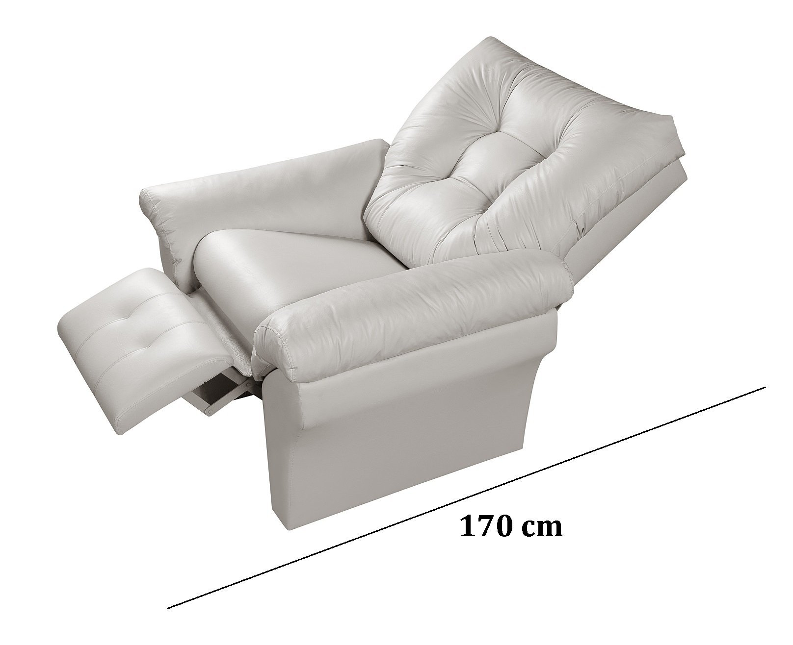 Poltrona Papai Master Luxo Branco Reclinável - 5