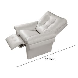 Poltrona Papai Master Luxo Branco Reclinável - 5