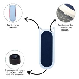 Arranhador Gato Piso Parede Modelo Frajola Grande - Branco - Azul - 4 Arranhador Gato Piso Parede Modelo Frajola Grande - Branco - Azul - 4