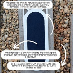 Arranhador Gato Piso Parede Modelo Frajola Grande - Branco - Azul - 3 Arranhador Gato Piso Parede Modelo Frajola Grande - Branco - Azul - 3