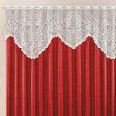 Ver imagem 1 de Cortina Nicole 3,00m X 2,50m Vermelha Tecido Microfibra com Renda Varão Simples