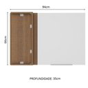 Ver imagem 3 de Armário Aéreo de Canto Madesa Stella 1 Porta Rustic/Branco