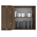 Ver imagem 5 de Armário Aéreo de Canto Madesa Stella 1 Porta Rustic/Branco