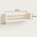 Ver imagem 3 de Prateleira de Mdf Branca com detalhe em Pinus - Dulce 30 Cm