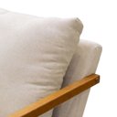 Ver imagem 5 de Kit 2 Poltronas Decorativa Mona Luxo Linho Cru Base Madeira Maciça