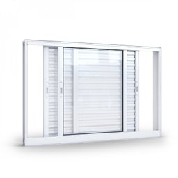 Janela de Alumínio Veneziana de Correr100x120cm 3 Folhas Lucasa Alumínios - 2 Janela de Alumínio Veneziana de Correr100x120cm 3 Folhas Lucasa Alumínios - 2