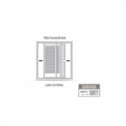 Janela de Alumínio Veneziana de Correr100x120cm 3 Folhas Lucasa Alumínios - 3 Janela de Alumínio Veneziana de Correr100x120cm 3 Folhas Lucasa Alumínios - 3