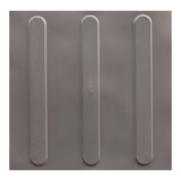 KIT 10 PÇS PISO TÁTIL PVC 25x25 DIRECIONAL CINZA - 1