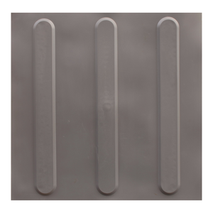 KIT 10 PÇS PISO TÁTIL PVC 25x25 DIRECIONAL CINZA