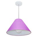 Ver imagem 4 de Lustre Pendente Cone Vivare Md-4078 Cúpula em Tecido 25/40x15cm - Bivolt Lilás 127/220v