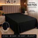 Ver imagem 4 de Lençol Avulso Quality Queen Micropercal 600 Fios Macio sem Elástico Preto