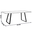 Ver imagem 2 de Mesa Sala de Jantar 190cm Grafite Madeira Maciça Driftwood
