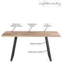 Ver imagem 3 de Mesa Sala de Jantar 190cm Grafite Madeira Maciça Driftwood