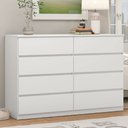 Ver imagem 1 de Cômoda Sapateira Sintra 8 Gavetas Branco Brilho Demóbile