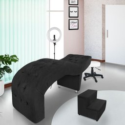 Maca Estética Salão Beleza Clínica Veludo Escada Taís Preto - 2