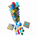 Ver imagem 6 de Torre Inteligente Educativos Pedagógicos Brinquedos em Madeira Jogos Divertidos Socialização Diversã
