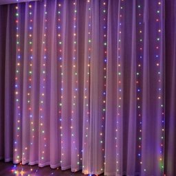 Cortina Natal Coloridos 120 Lâmpadas Enfeite Led Festa Luz Sala Iluminação Natalina Decoração Lumina - 3