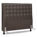 Ver imagem 1 de Cabeceira Cama Box Casal Queen Size Ciara 160cm Botonê com Frame Linho Cacau - Abmaza