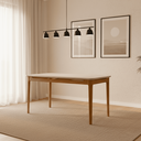 Ver imagem 2 de Mesa de Jantar Baobá 1,60m em Madeira Tauari com Vidro Off White