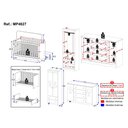Ver imagem 4 de Quarto de Bebê Completo com Berço Americano 3 em 1 Sonho Multimóveis Mp4627 Branco/madeirado