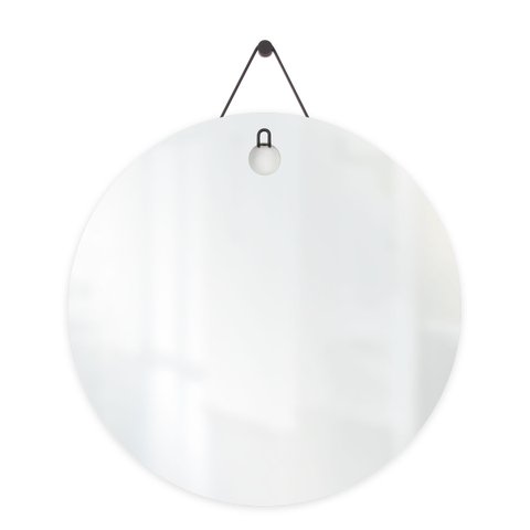 Espelho Decorativo Aramado Wire Polygon Preto 50cm Redondo 50 cm